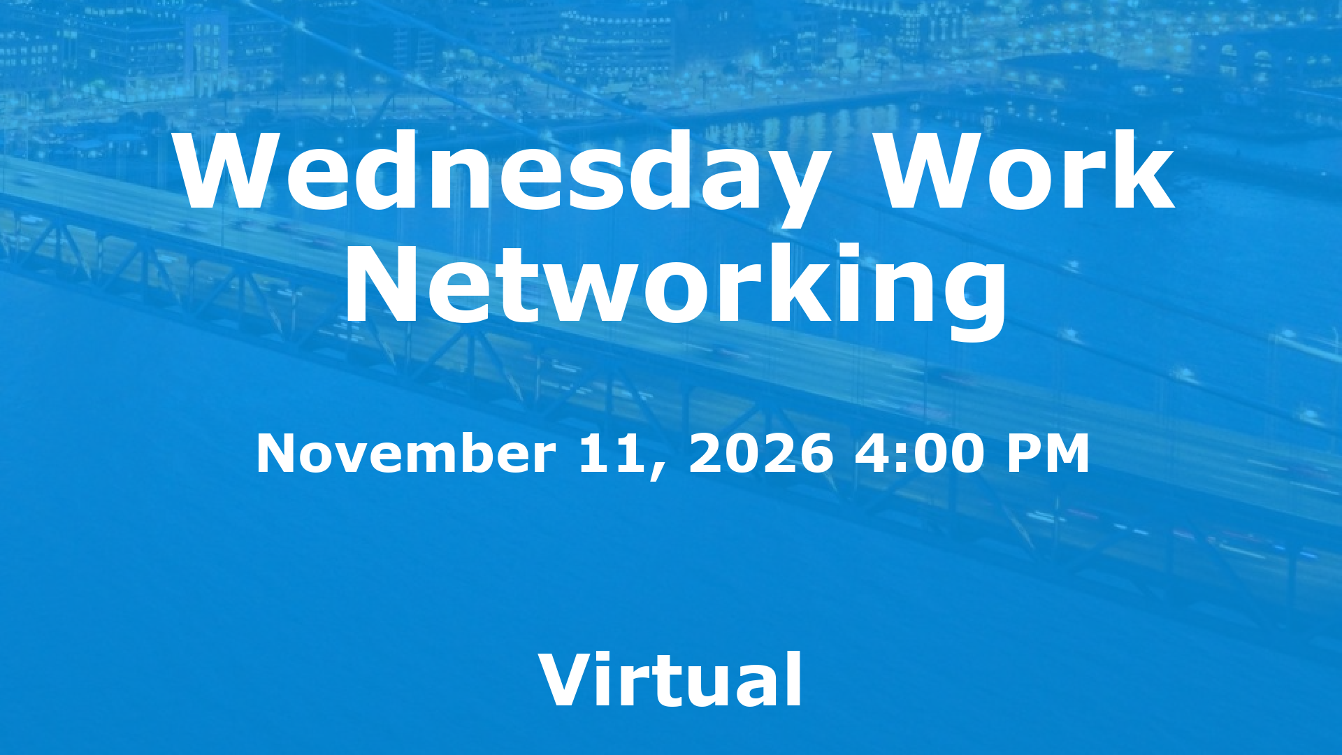 Wednesday Work Networking event image